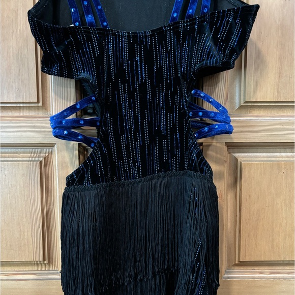 Leotard with cut outs and fringe skirt. - Picture 2 of 6